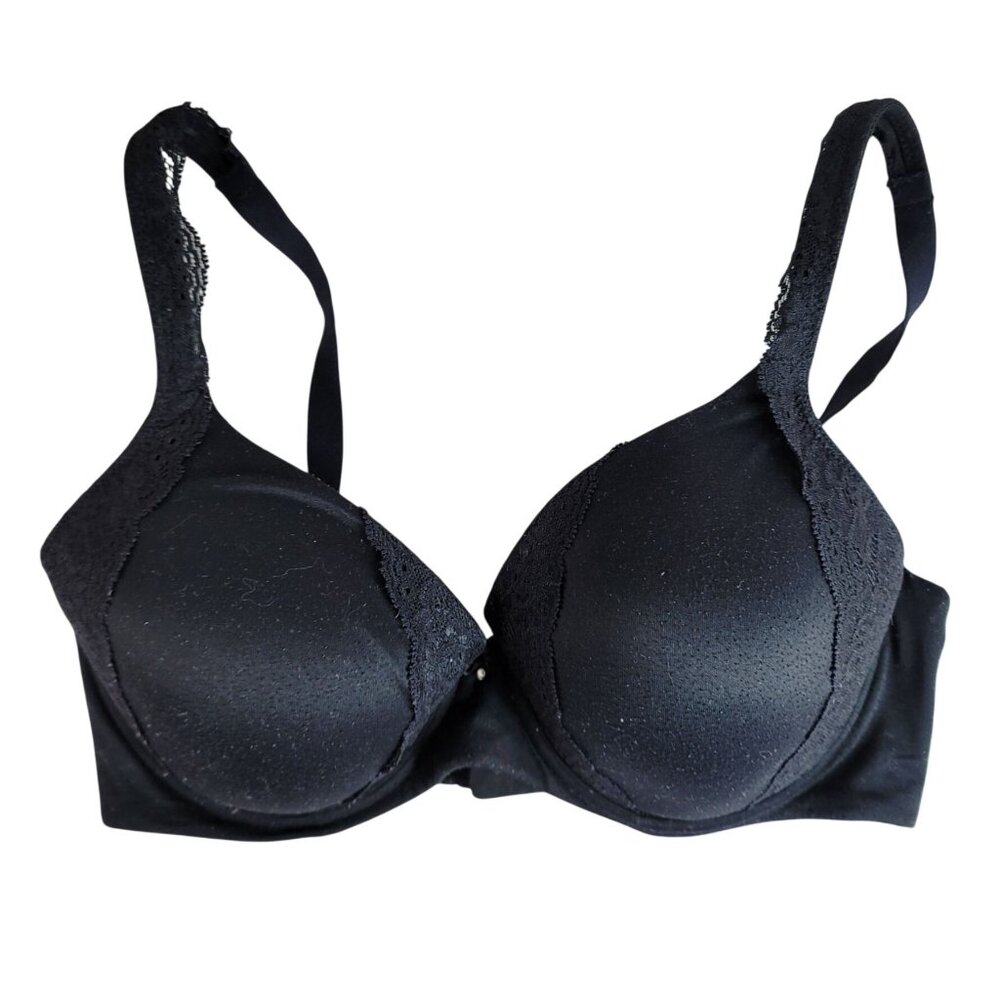 Soma Embraceable Perfect Coverage Bra Black 34DD Underwire Adj Molded READ
